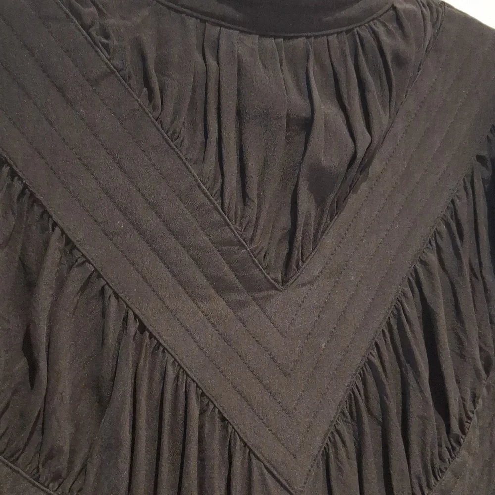 EJ Harper Black 100% Silk Patterned Patchwork Button Up Jacket Size S - Picture 6 of 9